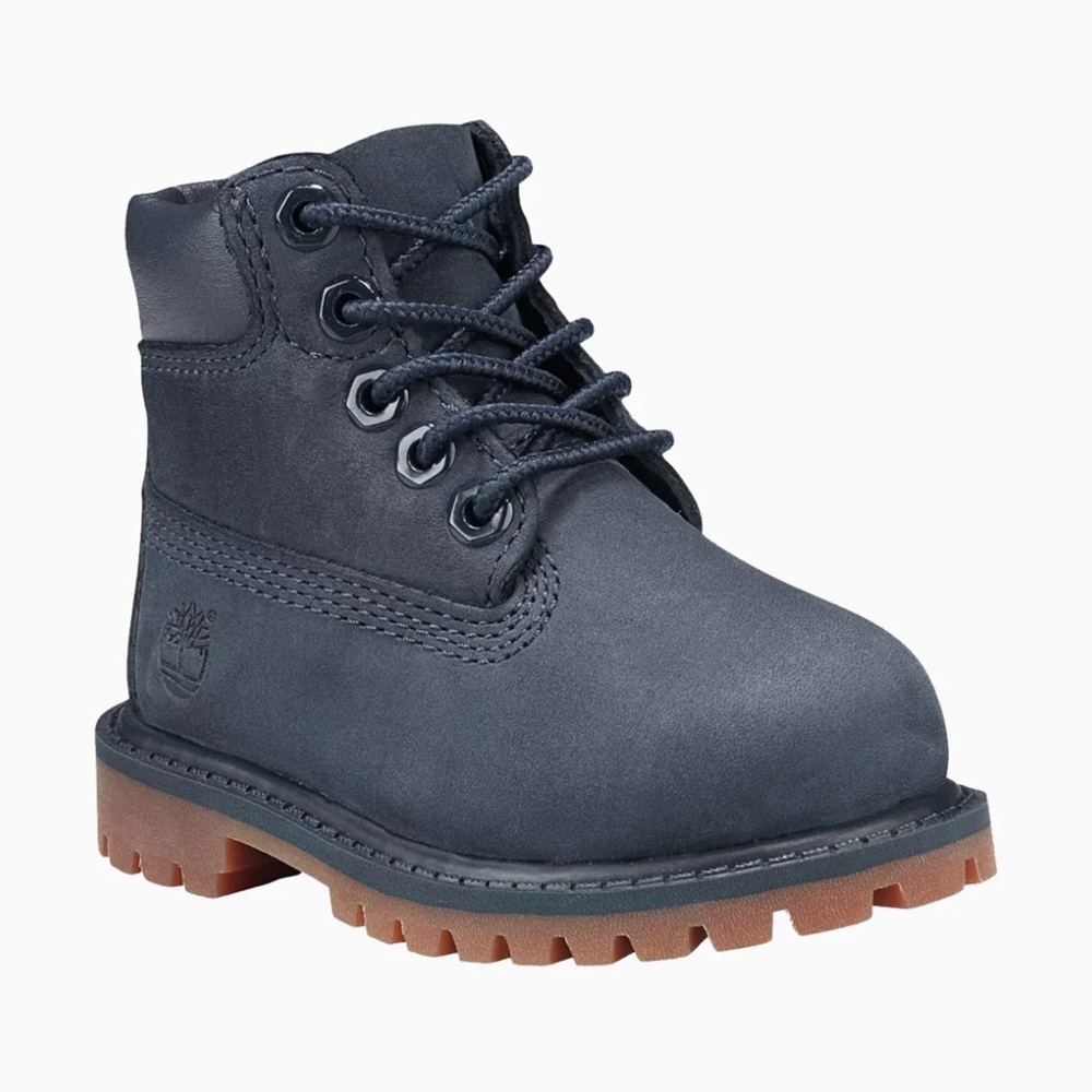 Timberland Kids' Premium 6 Inch Waterproof Navy Boots - Toddler 7